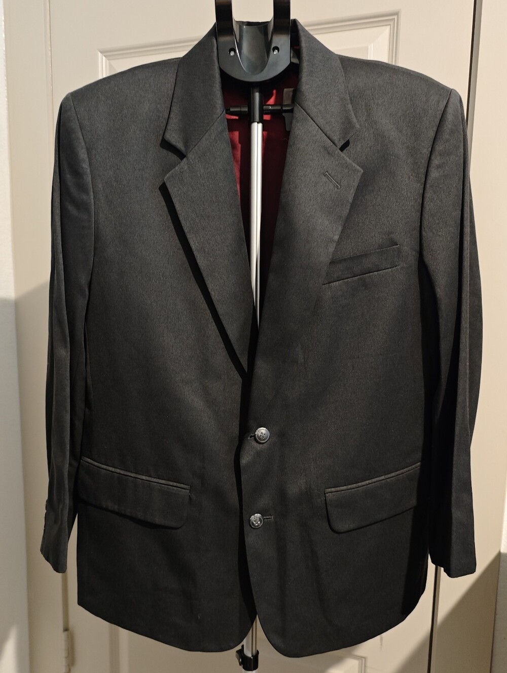 NWOT Claiborne Men's Black Solid Blazer 2 Button Front Sport Coat Size 40S